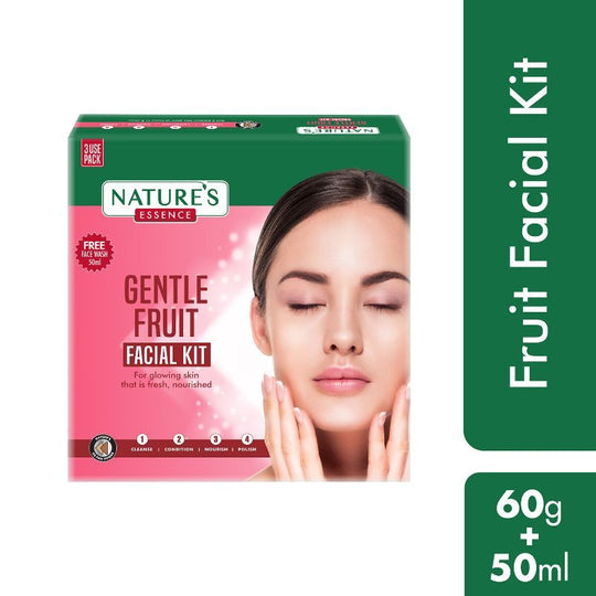Nature's Essence Gentle Fruit Facial Kit, For 3 Uses, 60g+ 50ml Buy at Indicrest