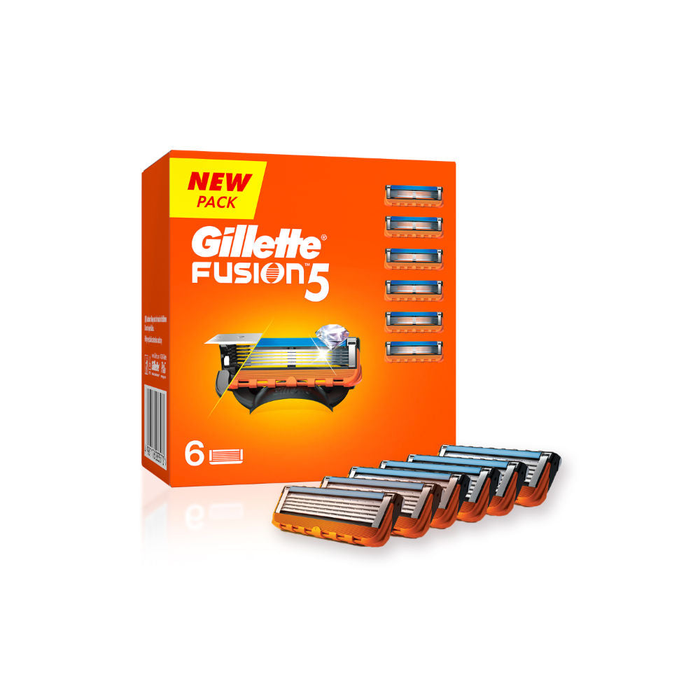 Gillette Fusion Shaving Blades (Pack of 6, Cartridges) Buy at Indicrest Image 2