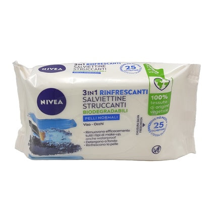 Nivea Normal Skin Facial Cleansing Wipes 25 Pieces Daily Makeup Remover & Face Cleansing Wipes