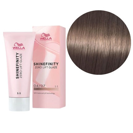 Wella Professionals Shinefinity 04/07 Bitter Chocolate Zero Lift Glaze Demi-Permanent Hair Color, 60ml