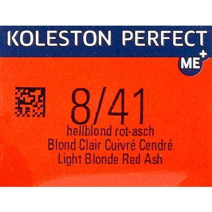 Wella Professionals Koleston Perfect Me+ Vibrant Reds 8/41 Light Blonde Red Ash, 60ml Permanent Hair Color