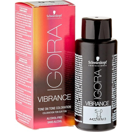 Schwarzkopf Professional Igora Vibrance Tone on Tone Hair Colour 5-0 Light Brown, 60ml Demi-Permanent Hair Color