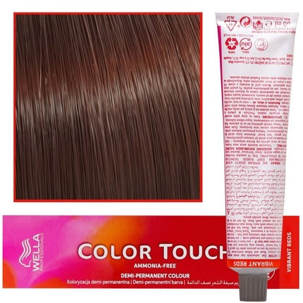 Wella Professionals Color Touch Light Mahogany Brown Hair Dye, 60ml Demi-Permanent Hair Colour
