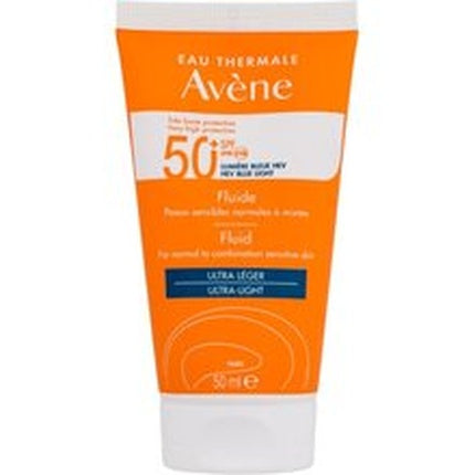 Avène Ultra Light Fluid SPF 50+ Face & Neck Sunscreen, 50ml for Normal to Combination Skin