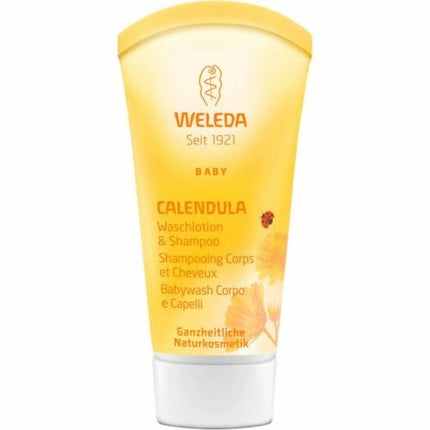 WELEDA Calendula Washing Lotion & Shampoo, 20ml - Gentle Hair & Body Cleanser for Babies & Sensitive Skin