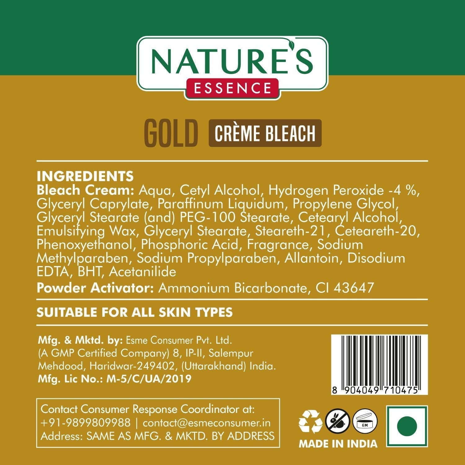 Nature's Essence Gold Creme Bleach, 43g Buy at Indicrest Image 6