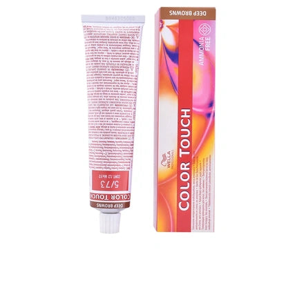 Wella Professionals Color Touch 5/73 Rich Naturals Light Brown Brown Gold Demi-Permanent Hair Color, 60ml
