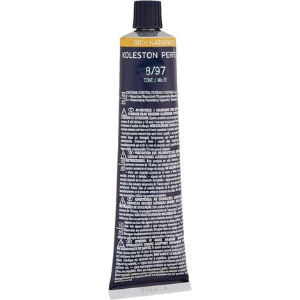 Wella Professionals Koleston Perfect Me+ Rich Naturals Permanent Hair Colour Cream 8/97 Light Blonde Cendré Brown, 60ml