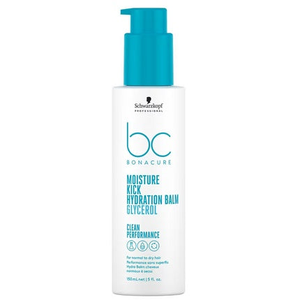 Schwarzkopf Professional BC Bonacure Moisture Kick Hydration Balm Leave-In Moisturizing Balm for Normal & Dry Hair, 150ml