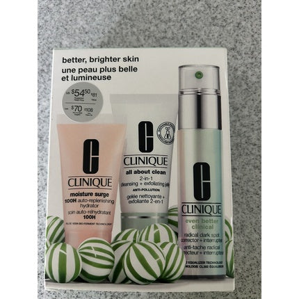 Clinique Better Brightening Skincare Three-Piece Set Brightening & Hydrating Gift Set for All Skin Types