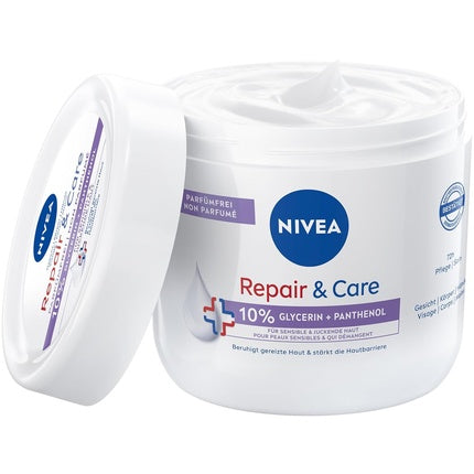 Nivea Repair & Care Fragrance-Free Body Cream with Panthenol & Glycerin, 400ml
