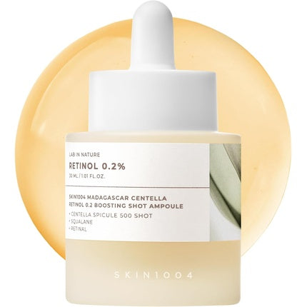 SKIN1004 Madagascar Centella Retinol 0.2 Boosting Shot Ampoule, 30ml | Retinol Face Serum