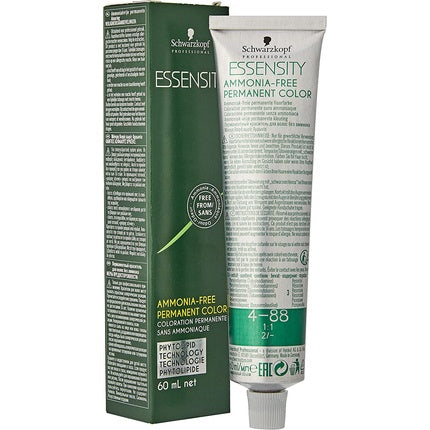 Schwarzkopf Professional Essensity 4-88 Medium Brown Red Extra Permanent Hair Colour, 60ml