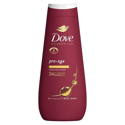 Dove Advanced Care Pro Age Shower Gel Body Wash, 400ml Moisturizing Body Cleanser
