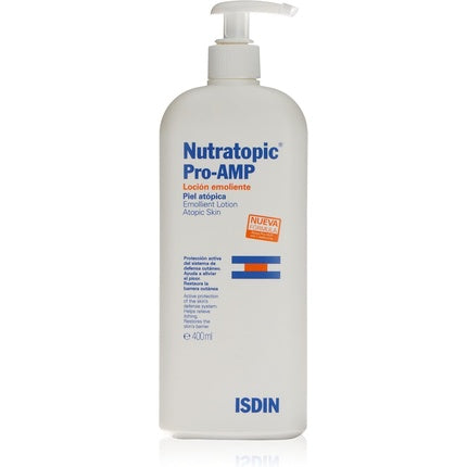 ISDIN Nutratopic Pro-AMP Emollient Lotion, 400ml for Dry & Atopy-Prone Skin