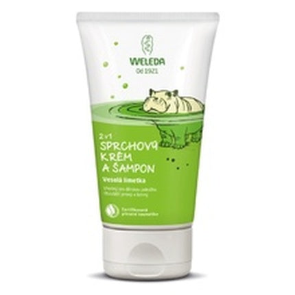 Weleda 2 in 1 Shower Cream & Shampoo Cheerful Lime, 150ml | Gentle Body Wash & Hair Cleanser