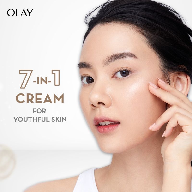 Olay Total Effects Night Cream, Fights 7 Signs Of Ageing With Niacimide And Green Tea Extracts, 20g Buy at Indicrest Image 2