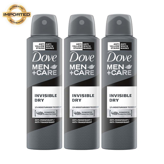 Dove Men+Care Invisible Dry Spray Antiperspirant Deodorant (Pack of 3), 150ml Each Buy at Indicrest