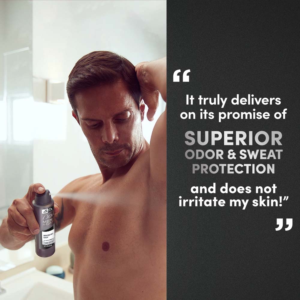Dove Men+Care Invisible Dry Spray Antiperspirant Deodorant (Pack of 3), 150ml Each Buy at Indicrest Image 7
