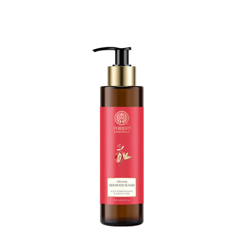 Forest Essentials Silkening Shower Wash Pomegranate Kerala Lime - Ayurvedic Body Wash Sulphate Free, 200ml, Buy from Indicrest