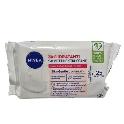 Nivea Visage Daily Essentials Gentle Facial Cleansing Wipes 25 Pack Makeup Remover & Face Cleansing Wipes
