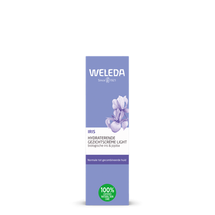 Weleda Iris Hydrating Face Cream Light – Lightweight Daily Moisturiser for Normal to Combination Skin