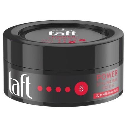 Schwarzkopf Taft Power Hair Wax, 75ml Strong Hold Hair Styling Wax with Natural Shine