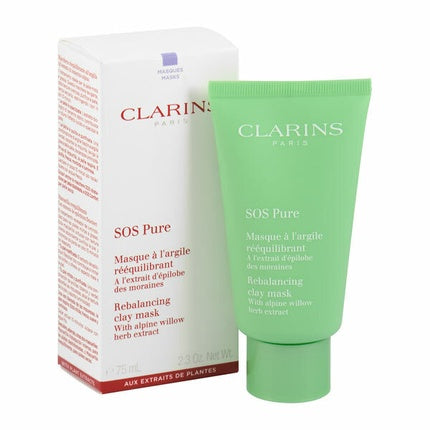 Clarins SOS Pure Face Mask, 75ml | Purifying Clay Face Mask for Combination & Oily Skin