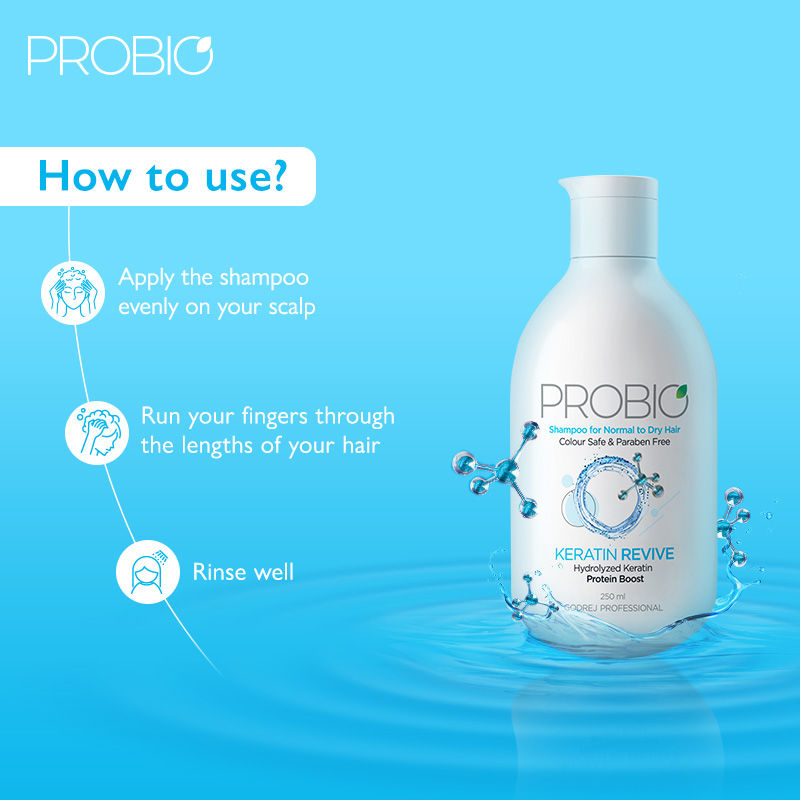 Godrej Professional Probio Keratin Revive Shampoo, 250ml Buy at Indicrest Image 3
