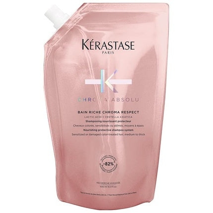 Kerastase Chroma Absolu Bain Riche Chroma Respect Refill Shampoo, 500ml for Color-Treated Hair