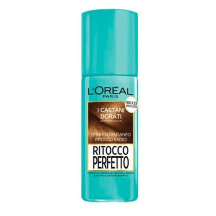 L'Oréal Paris Magic Retouch Instant Root Concealer Spray Golden Brown, 75ml Temporary Grey Root Touch-Up Hair Colour