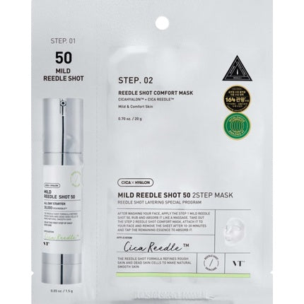 VT Cosmetics Vita-Light Reedle Shot 100 Stick, 2ml x 10 Brightening Facial Serum Treatment