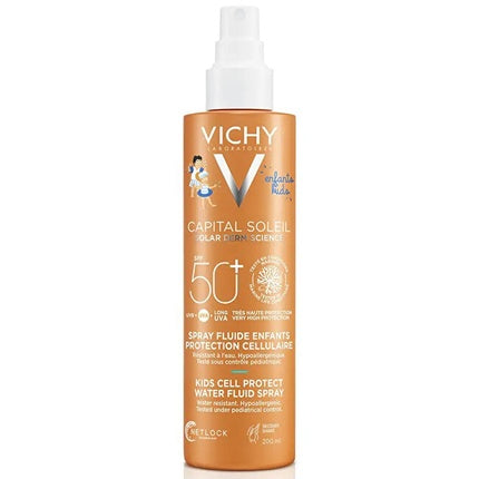 Vichy Capital Soleil Kids Cell Protect Water Fluid Spray SPF 50+ (200ml) Sunscreen for Children