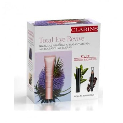 Clarins Total Eye Revive, 15ml Gift Set with Supra Lift Mascara, 3ml & Mini Eye Pencil 01