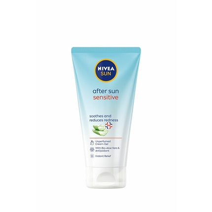 Nivea After Sun Sensitive SOS Soothing Gel Cream, 175ml Cooling After Sun Care for Sensitive Skin