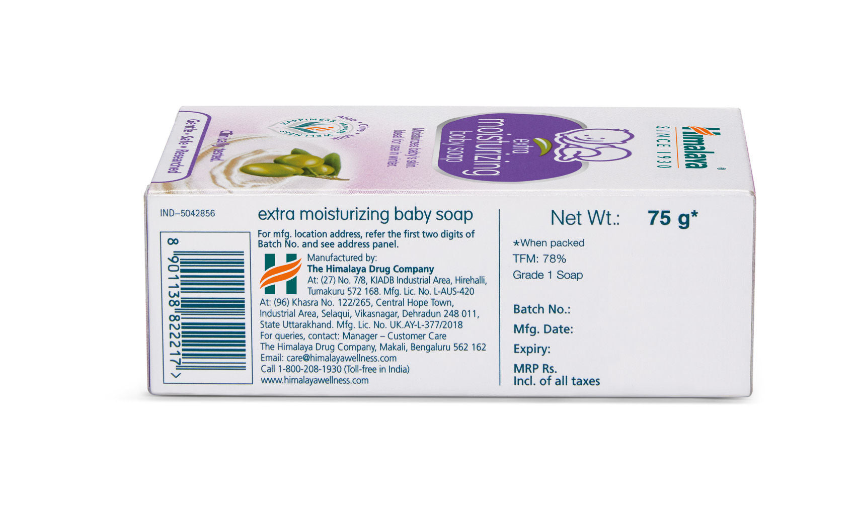 Himalaya Extra Moisturizing Baby Soap, 75g Buy at Indicrest Image 3