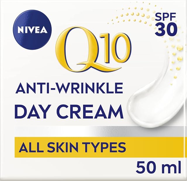 Nivea Q10 Anti-Wrinkle & Age Spot Day Cream SPF 30, 50ml - Daily Firming Face Moisturiser with Coenzyme Q10
