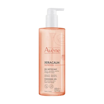 Avène XeraCalm Nutrition Cleansing Gel, 500ml Gentle Face & Body Cleanser for Dry & Sensitive Skin