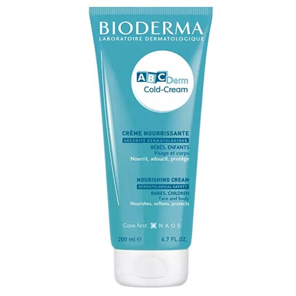 Bioderma ABCDerm Cold-Cream Nourishing Face & Body Cream for Children, 200ml Moisturising Baby & Kids Cream