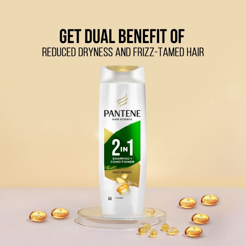 Pantene 2 In 1 Silky Smooth Care Shampoo + Conditioner, 180ml Buy at Indicrest Image 4