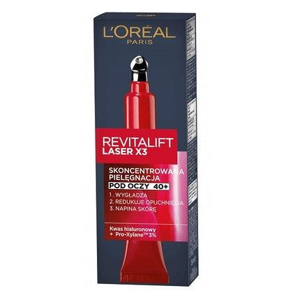 L'Oréal Paris Revitalift Laser X3 Advanced Anti-Age Eye Cream, 15ml – Hydrating Eye Cream for Smoother & Firmer-Looking Eye Contours
