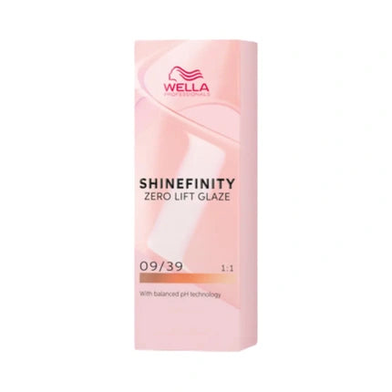 Wella Professionals Shinefinity 09/39 Chroma Gold Zero Lift Glaze Hair Colour, 60ml | Demi-Permanent Hair Colour