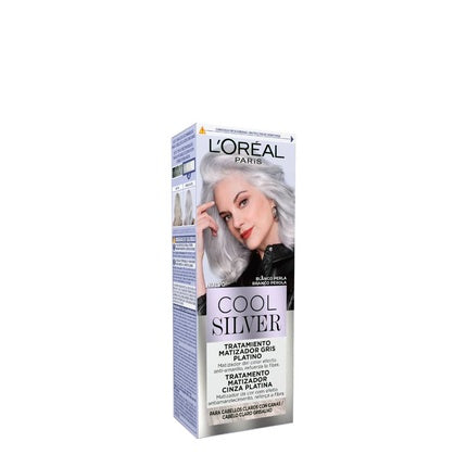 L'Oréal Paris Cool Silver Pearl Hair Care Treatment, 114ml – Colour-Enhancing Hair Treatment for Silver, Pearl Blonde & Grey Hair