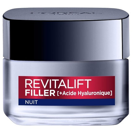 L'Oréal Paris Revitalift Filler [HA] Night Face Cream, 50ml – Hydrating Hyaluronic Acid Night Moisturiser