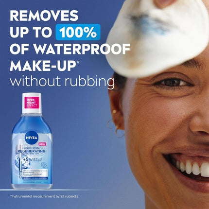 Nivea Regenerating Serum Infused Micellar Water, 400ml with Amino Acids, 5% Panthenol & Squalane Gentle Waterproof Makeup Remover