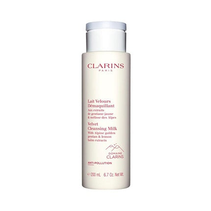 Clarins Velvet Cleansing Milk, 200ml Gentle Makeup Remover & Facial Cleanser for Normal to Dry Skin