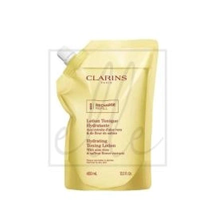 Clarins Hydrating Toning Lotion Doypack, 400ml for Normal to Dry Skin Alcohol-Free Facial Toner