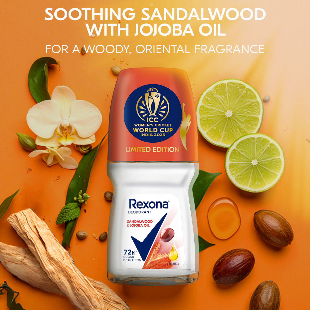 Rexona Antiperspirant Roll-On, Sandalwood & Jojoba Oil (Pack of 2), 2 pieces Buy at Indicrest Image 6