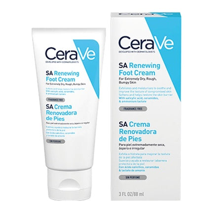 CeraVe Renewing Foot Cream, 88ml Hydrating Foot Cream for Dry, Rough & Cracked Skin
