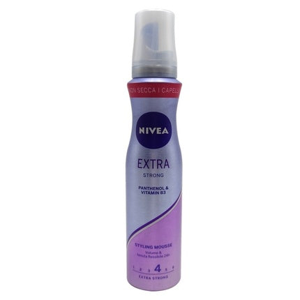 Nivea Extra Strong Styling Foam for Extra Strong Hold, 150ml – Hair Mousse for Long-Lasting Control & Volume